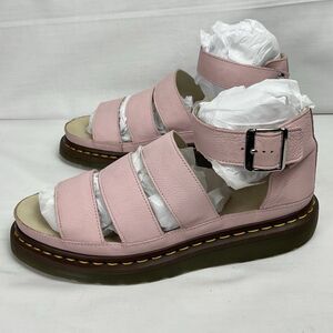Dr Martens Clarissa  Chunky Leather Sandals In Bubblegum Pink Womens Sz 10 EU 42